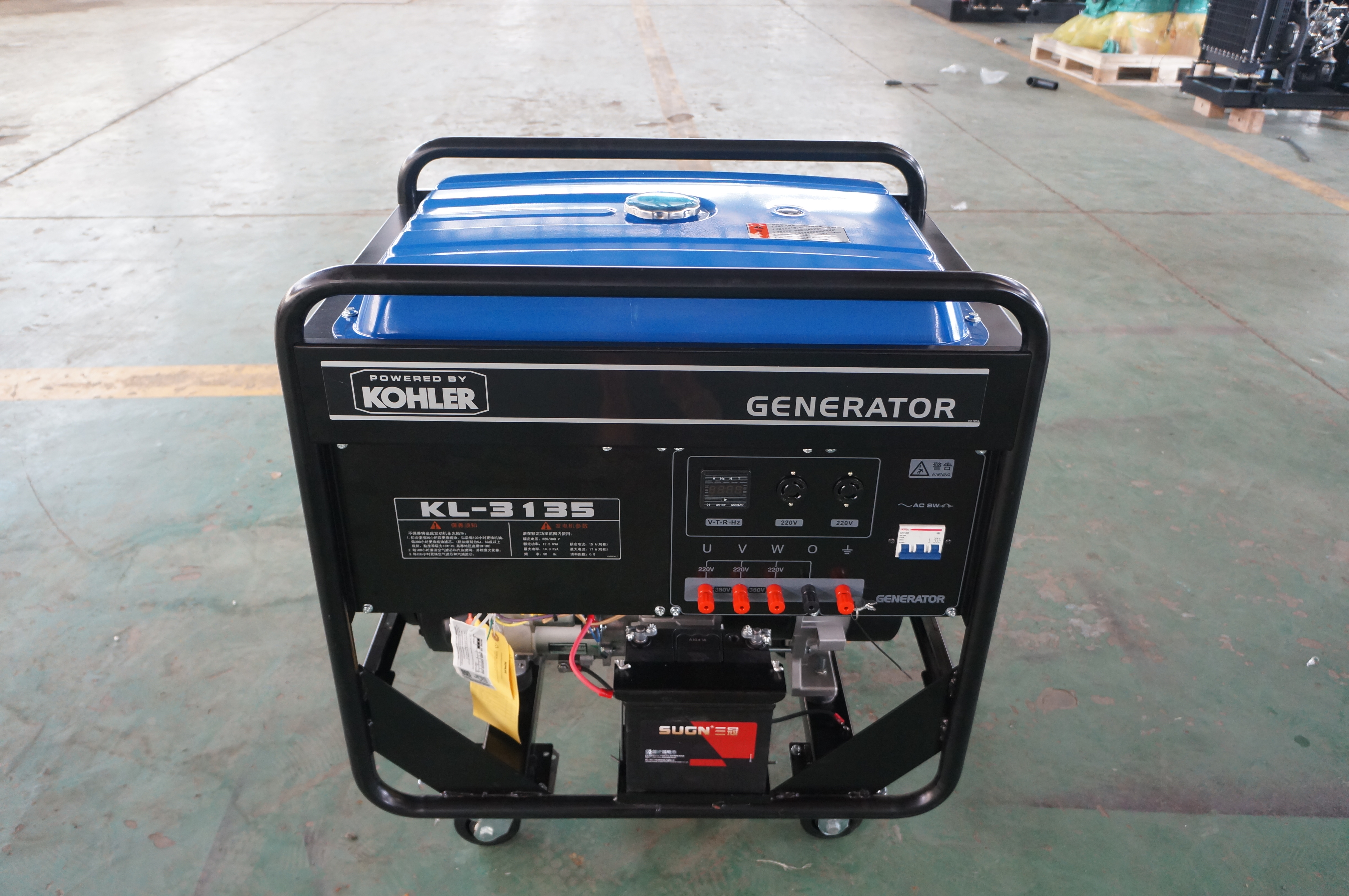 2020年11月4日，美國科勒汽油機(jī)15KW 2臺交付某公司使用